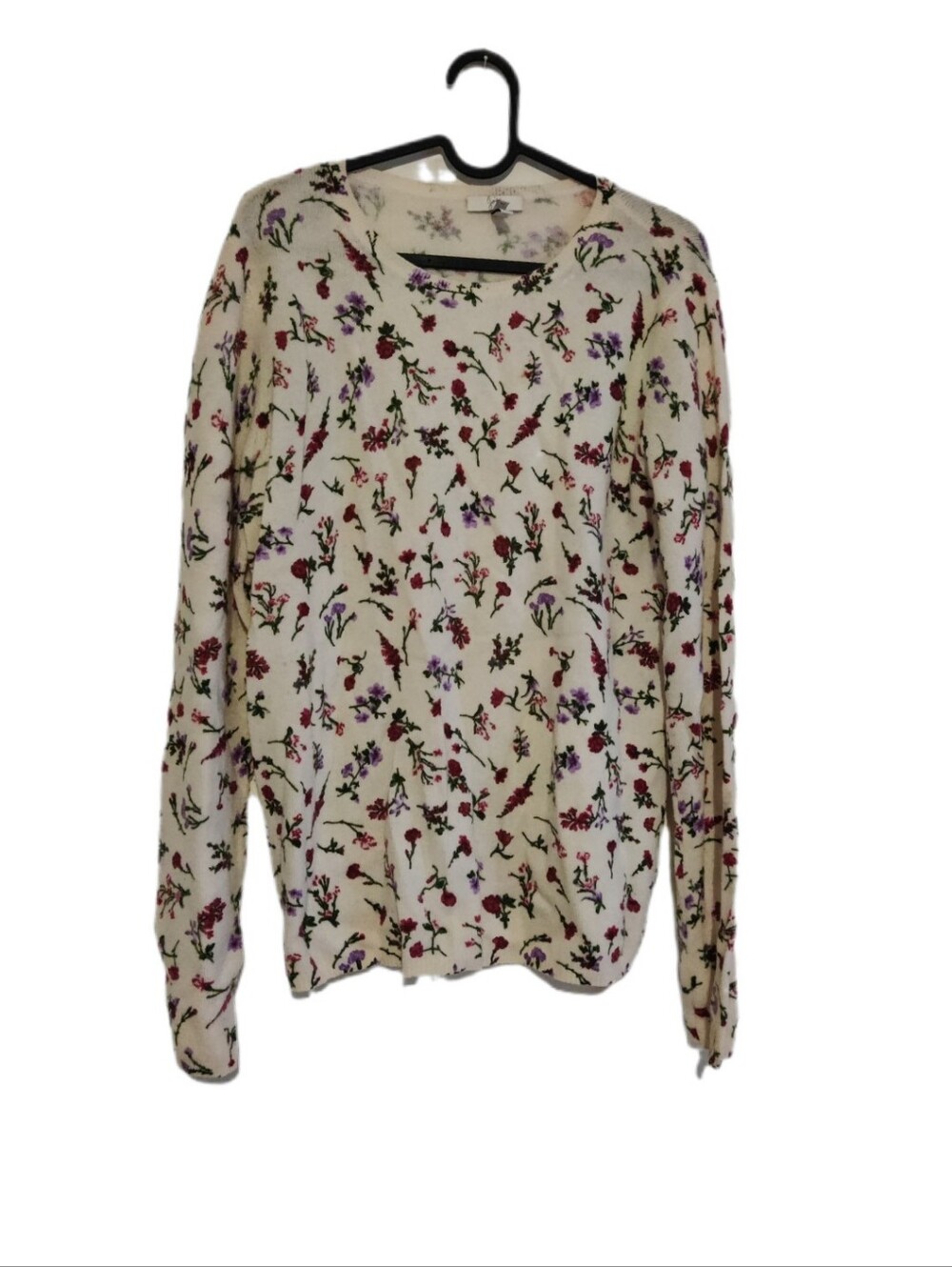 Joie Cashmere Floral Sweater Crewneck